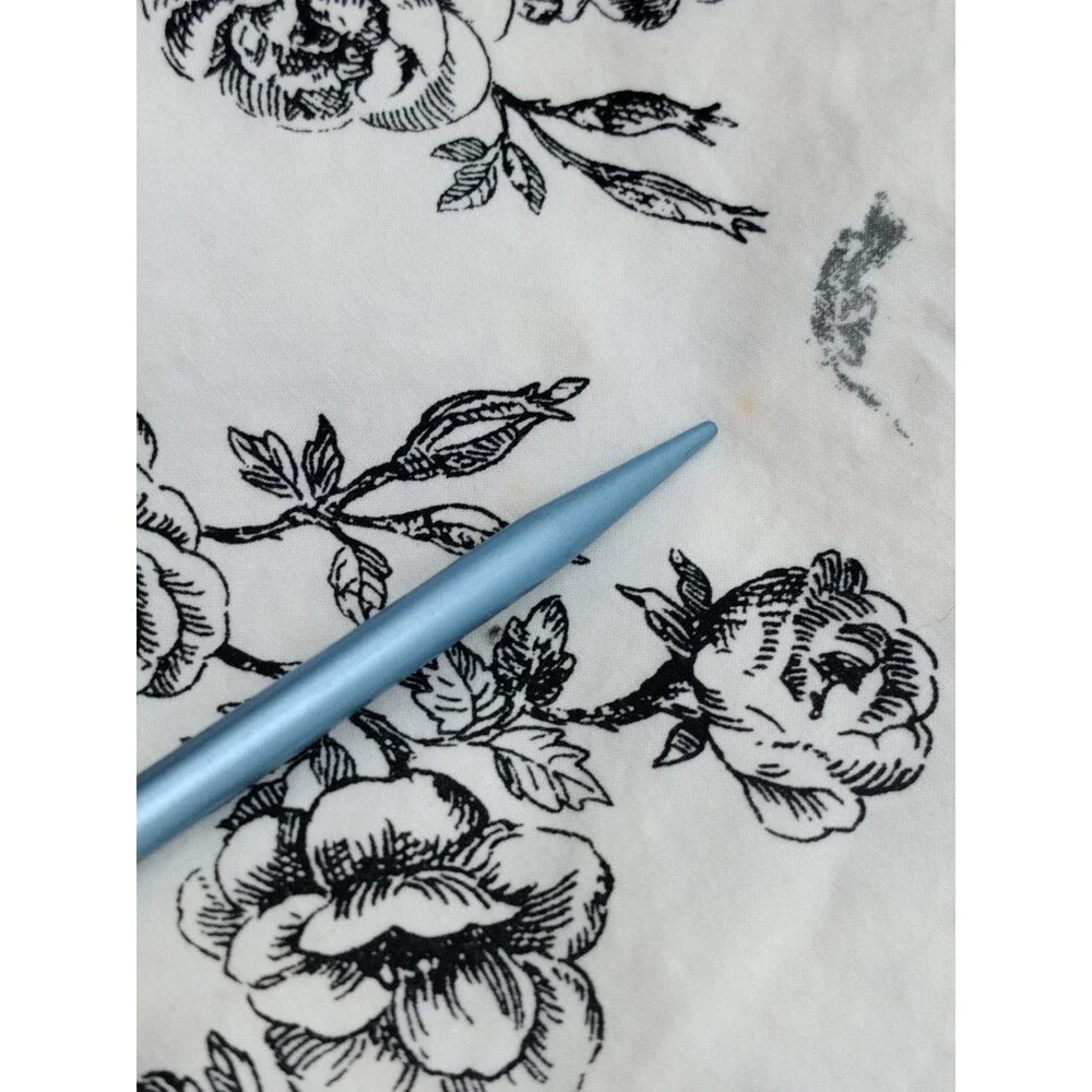 Lauren Ralph Lauren Cottage Hill Black & White Toile Floral Full Flat Sheet